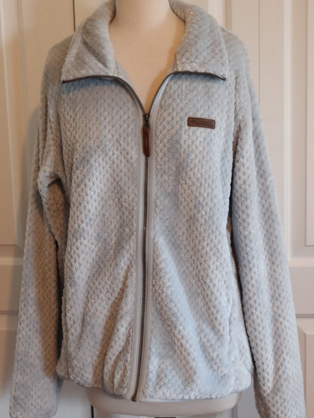 Columbia Women's Fire Side II Sherpa Full Zip Jacket Blue High Pile Fleece XL